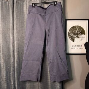 NWOT Stylish Women's Navy and White Striped Trousers
